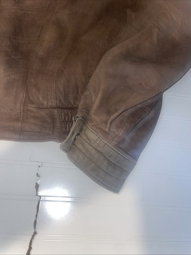 Vintage Men’s Adventure Bound Wilsons Leather Thinsulate Brown Bomber Jacket L - Picture 10 of 21