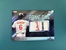 Jonathan Schoop 2018 Hits Memorabilia Fully Loaded Laundry Tag Patch Orioles 1/3