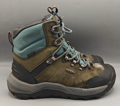 Keen Revel IV Mid Polar Waterproof Hiking Boots Brown/Gray/Blue Women’s Sz 8.5 - Image 1 of 4
