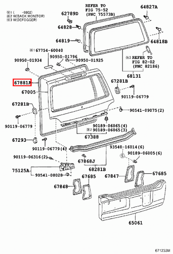 Genuine Toyota LandCruiser 100 Series UZJ HDJ Back Tailgate Door Rubber Seal - Picture 7 of 9