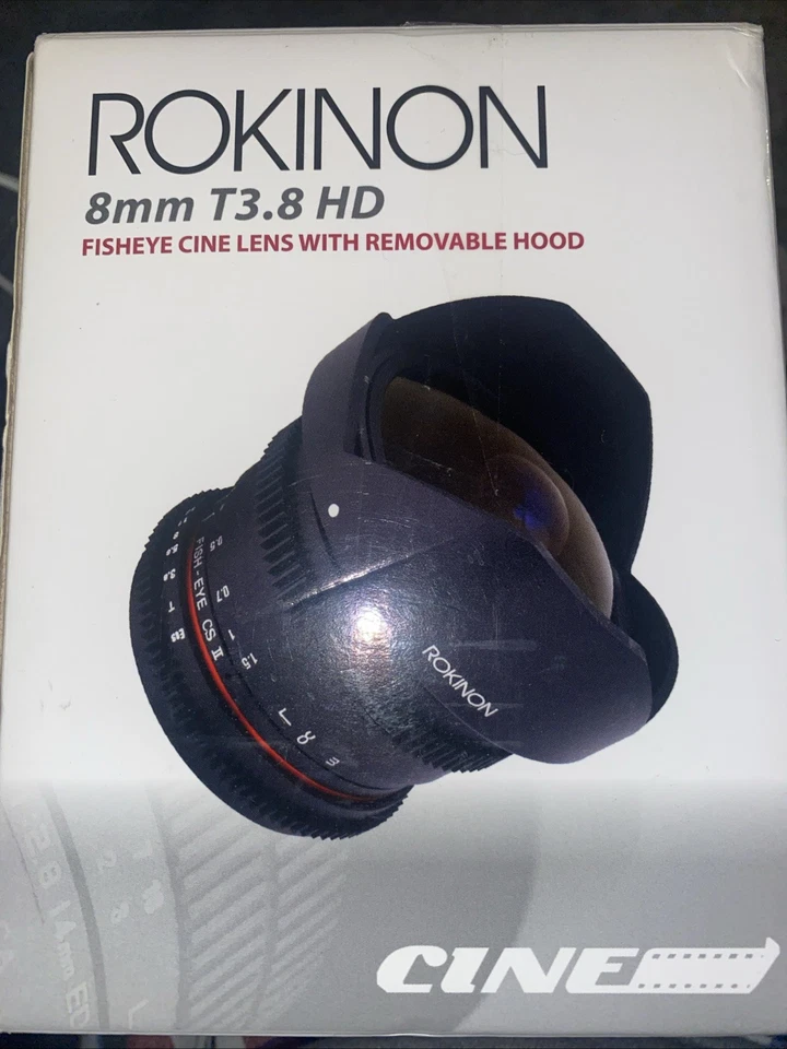 ROKINON 8MM T3.8 HD FISHEYE LENS WITH REMOVABLE HOOD FOR SONY - Image 3 of 4