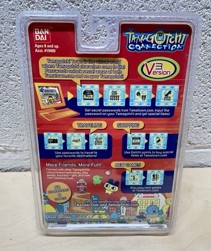 Portachiavi Vintage Tamagotchi Connection V3 Giocattolo Giallo/Punti 2006 Versione 3 NUOVO SIGILLATO - Foto 2 di 2