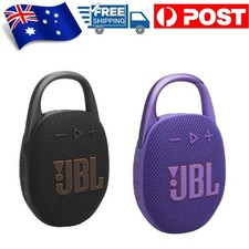 JBL Clip 5 Black/Purple Portable Wireless Bluetooth Waterproof Speaker Carabiner