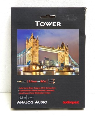 AudioQuest Tower Analog Audio Kabel 0,6m 3.5mm auf Cinch High-End Audio NEU OVP