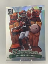 2025 Panini Donruss Shedeur Sanders Downtown Oversized Box Topper Rookie Card #1