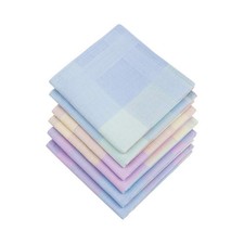 Ladies 100 60S Cotton Handkerchiefs Womens Checkered Pattern Hankies for Wed...