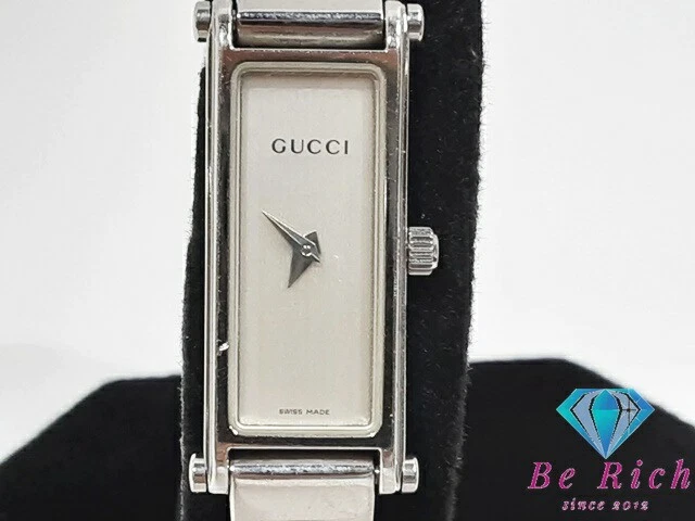 Bracelet Gucci 1500L Argent Ss Logo Rectangulaire Analogique Qz Qz Occasion Bt2814