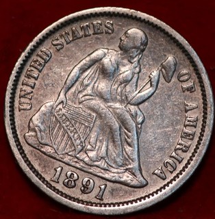 1891 O New Orleans Mint Silver Seated Liberty Dime