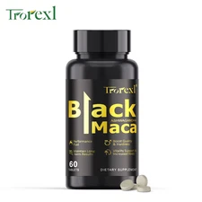 Organic Black Maca Pills 60 Tablets Men Enhancing Supplement Improve Size Endura