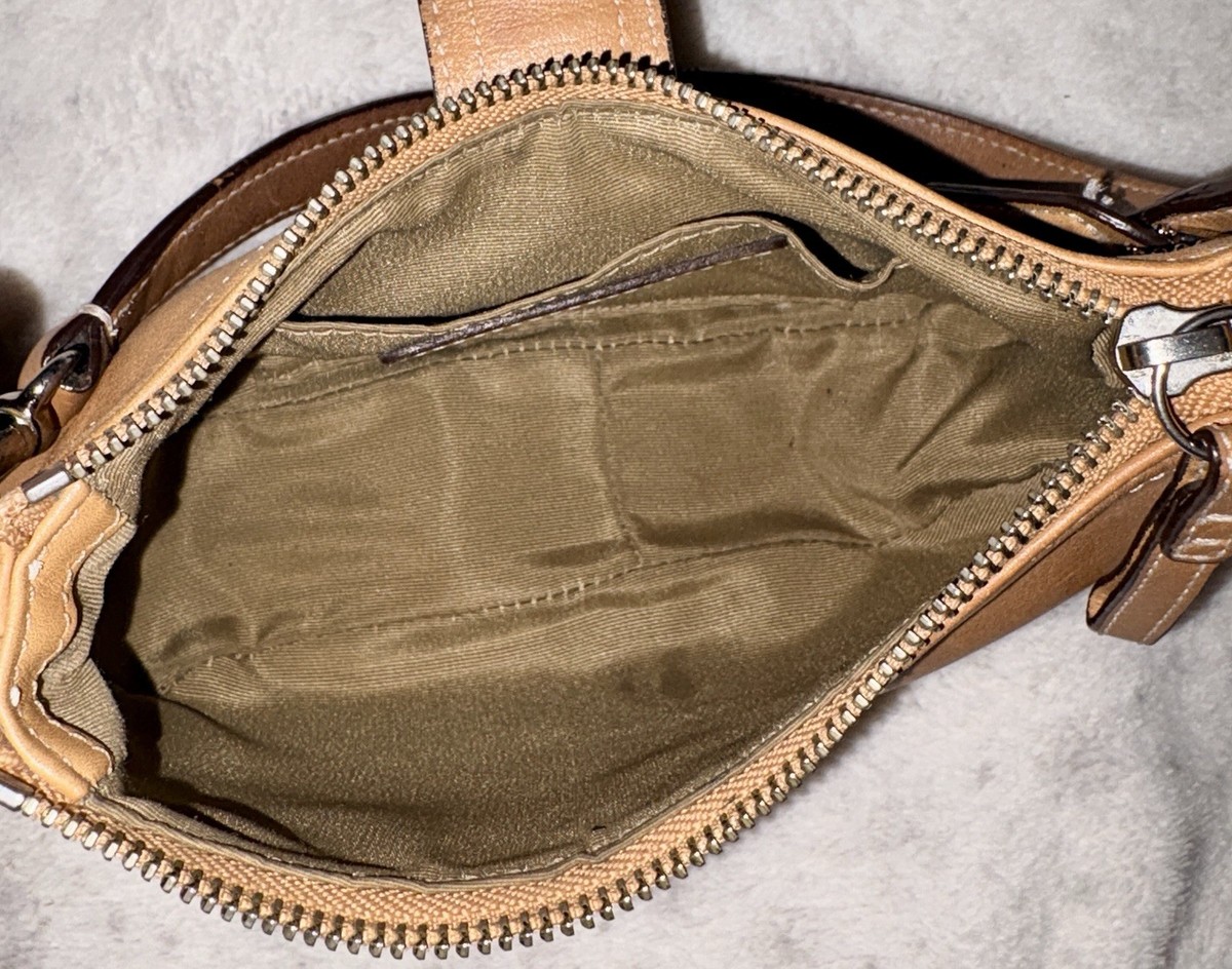VTG Coach Soho Buckle Demi Hobo Bag Tan Leather 7542 Y2K Mini