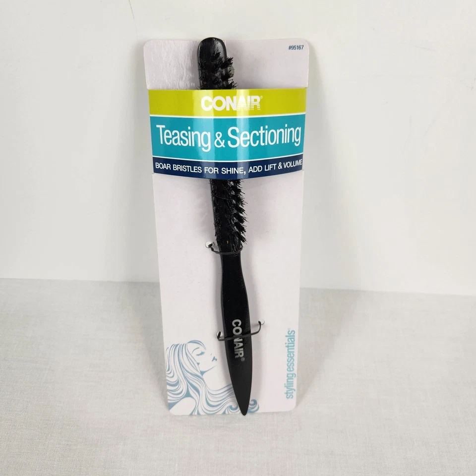 Cepillo de pelo delgado Conair para burlas y secciones cerdas de jabalí para peinado brillante  Foto 2 de 3