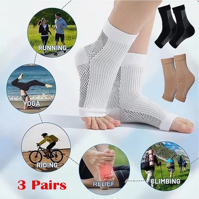 Neuropathy Socks for Unisex,Nano Comprex Ankle Sleeves Protection Elastic Socks
