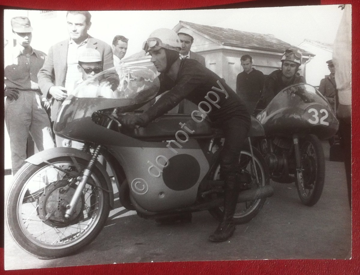 Fotografia Motociclismo - Carlo Ubbiali - Gran Premio Monza 1960 - MV Agusta 125