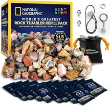 5 lb. Mix of Rocks for Tumbling and Rough Gemstones Rock Tumbler Supplies