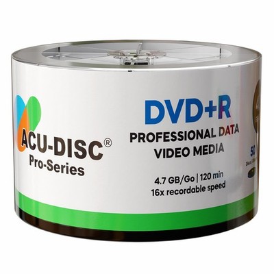 600 Stück ACU-DISC Pro-Video Daten DVD+R Rohlinge 4,7GB 16x Geschwindigkeit 120 Min