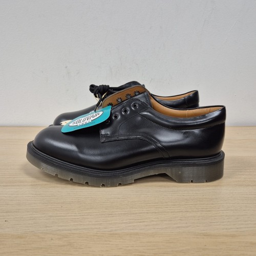 Solovair Vintage 1462 schwarz Glattleder England Oxford Arbeitsschuhe UK 9,5 #