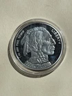 1 Oz Silver Buffalo Round .999 Fine, Indian Chief Face, Coin Case, CHOICE Coin!!