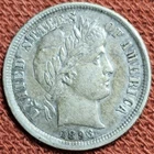 1893 Barber Dime 10C Silver Coin XF/AU