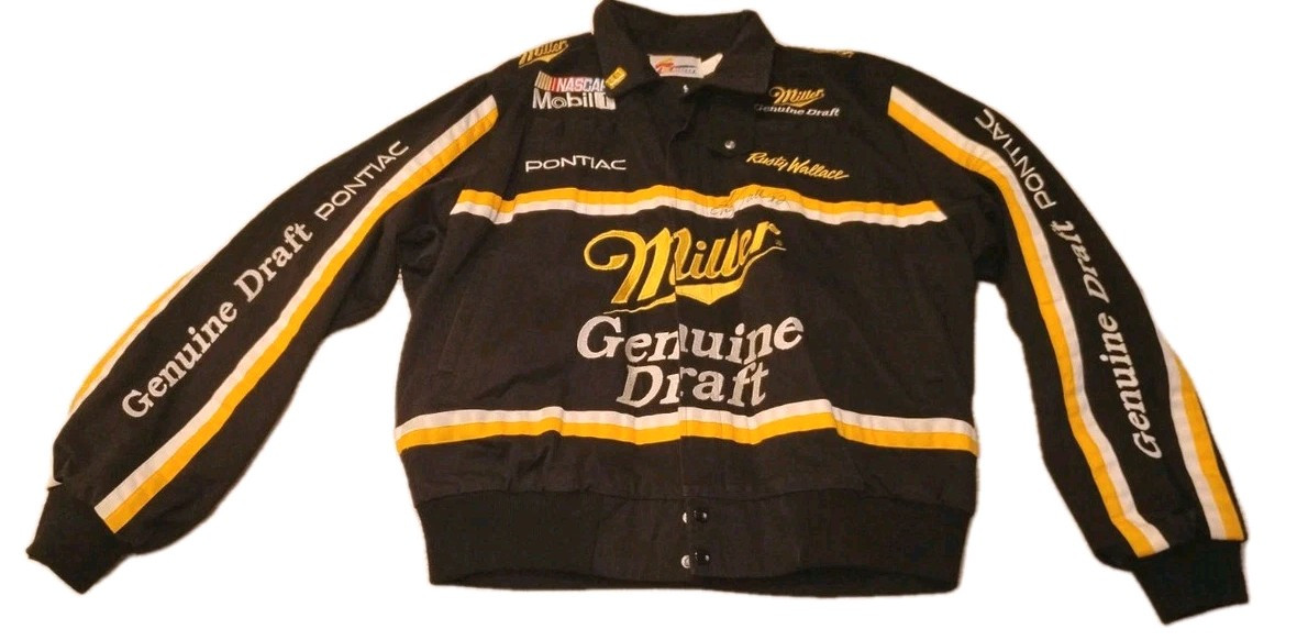 Autographed NASCAR RUSTY WALLACE MILLER GENUINE DRAFT RACING