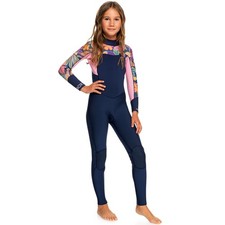 Roxy Kids 3/2 Swell Series Back Zip Full Length Wetsuit - Mood Indigo - 14 Yrs