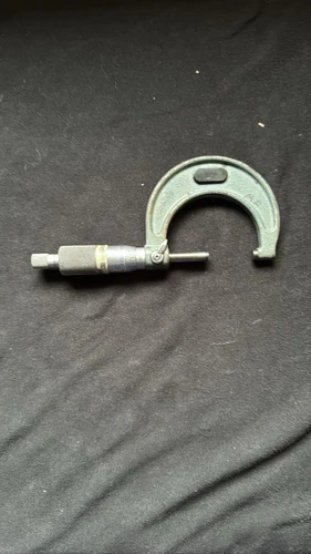 Mitutoyo 103-178 Outside Micrometer, Baked Enamel Finish, Ratchet Stop, Japan