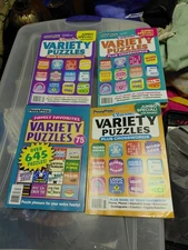 Lot of 4 New Penny Press Variety Puzzle Books - Family  Classic Variety Jumbo
