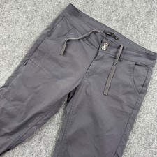 Prana Halle Hiking Pants Womens 8 Short Inseam Gray Nylon Stretch Straight Leg