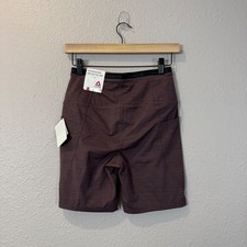 NWT Reebok Women's Size S Raisin Heather Fitted High Rise Performance Short