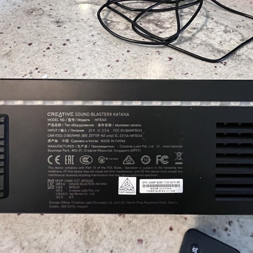 Creative Labs Sound BlasterX Katana Multi-Channel Gaming Soundbar Black - 第 6/6 張圖片