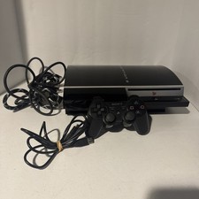 Sony PlayStation 3 Fat PS3 160GB Black Console Gaming System CECHP01