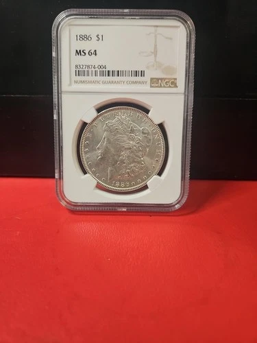 1886 NGC Graded MS 64 Morgan Silver Dollar