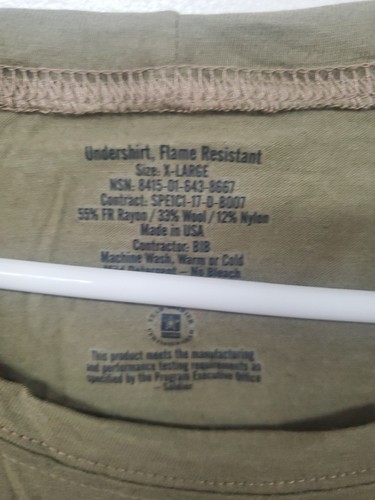 X Camiseta Grande NUEVA CON ETIQUETAS, CAMISETA INTERIOR, RESISTENTE AL FUEGO, 1 EA, - Imagen 4 de 8