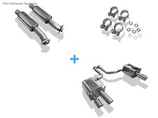  Edelstahl Duplex Sportauspuff-Komplettanlage ab Kat Lexus RC F je 2x80mm