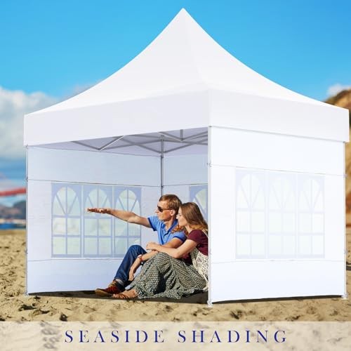 4 Pcs Sidewall for 10 x 10 Canopy Frame Sidewall with Window Wall Only - Foto 2 di 6