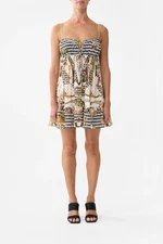 Camilla Rococo Glow Gathered Bust Tiered Mini Dress Size S