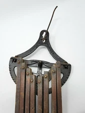 ANTIQUE JULY 4th, 1899 CAST IRON CLOTHES DRYING RACK HANGER  - 23" 8 Arms