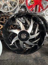 28 Nighthawk Luxury Wheels Gloss Black Wmilled Wheel Set Just Wheels