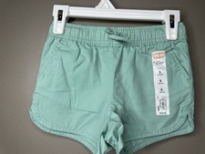 NWT JUMPING BEANS Girls Size 5 Aqua Blue Cotton Shorts With Elastic Waist