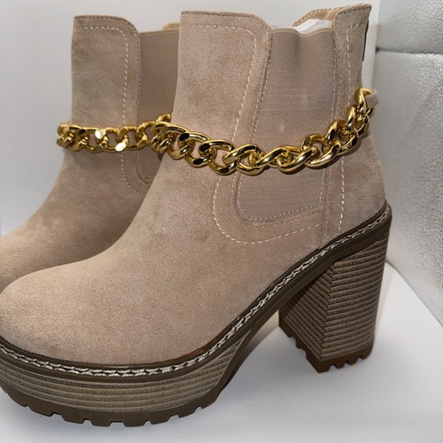 New New York & Company Cassie Stiefeletten Nude, Wildleder Größe 8 - Bild 1 von 8