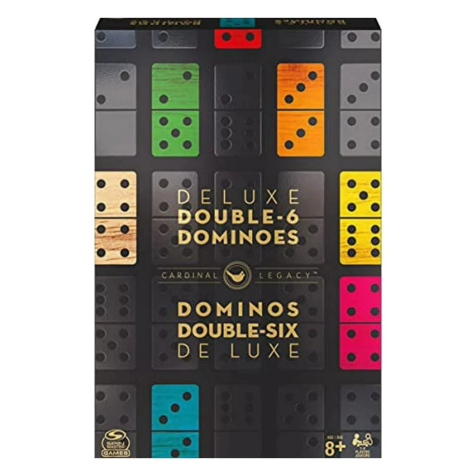 DELUXE DOUBLE-6 DOMINOES | 28 Dominoes in Lined Wood Case Cardinal Classics - B1 - Image 4 of 4