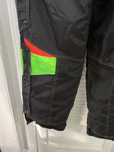 FXR Racing Men’s Snowmobile Bibs Pants Size Large Black Overalls Made In Canada - Picture 7 of 21