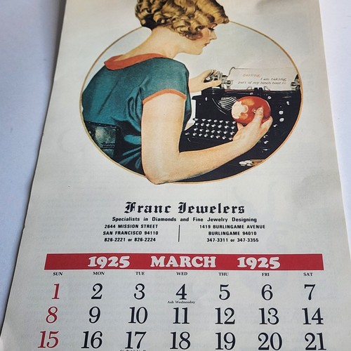 Liberty 5c A Weekly For Everybody Calendar 1925 Printed 1979 Advertisement - Picture 7 of 13