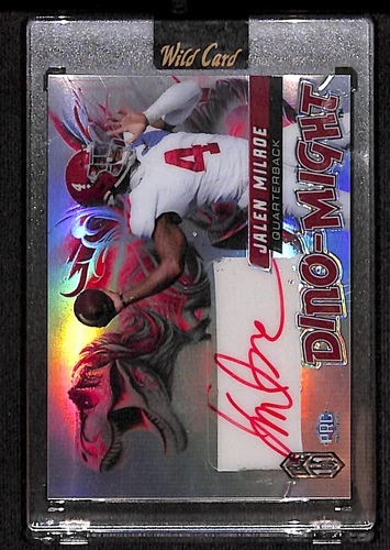 2024 Wild Card Alumination Dino-Might Holo True 1/1 AUTO Jalen Milroe 1/1
