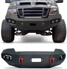 Front Bumper Steel Fit for 2004-2008 f150 W/Winch Plate & LED Lights OFF-ROAD