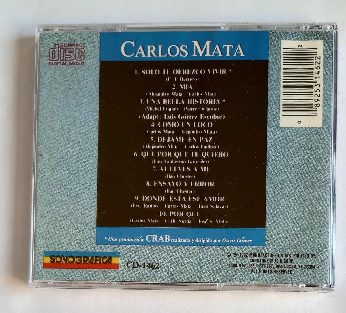 Solo Te Ofrezco Vivir by Carlos Mata (CD, 1992) | eBay