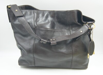 Kate & Mallory Handbag Women's Dark Brown Leather Shoulder Hobo Bag