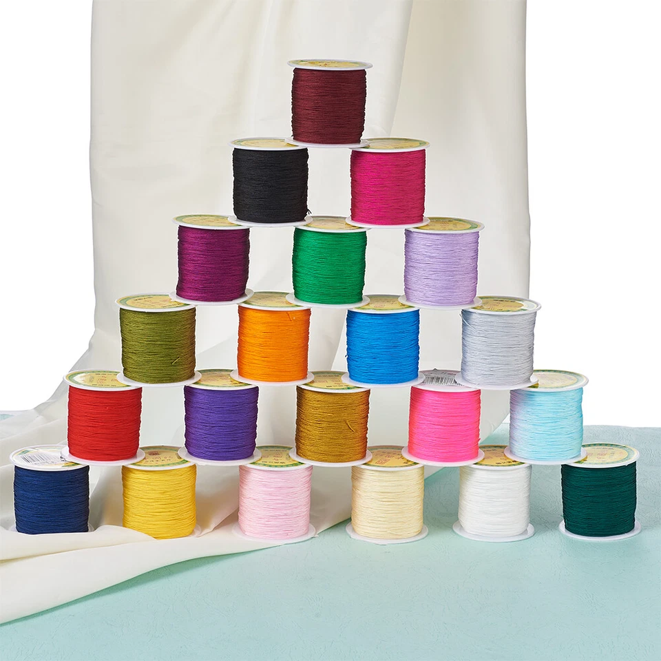 150 yardas/rollo trenzado de nailon hilo de anudar cuerda de rebordear cuerda de 0,5 mm Foto 3 de 3