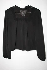 Black A New Day Blouse Dress Shirt Small