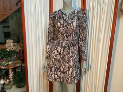 Karen Millen SNAKESKIN Print MINI Dress Flared Skirt Size US 2 NWT | eBay