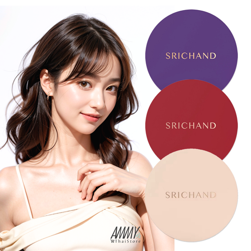 3 pcs SRICHAND Matte Pressed Powder Foundation Coverage Ceramide SPF35 Sunscreen